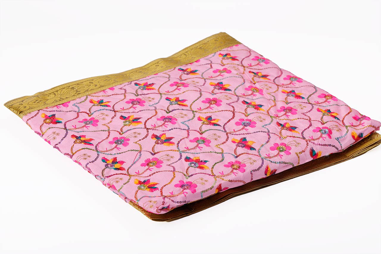 Baby Pink Embroided Double Rumala Sahib Baby Pink Embroided Double Rumala Sahib